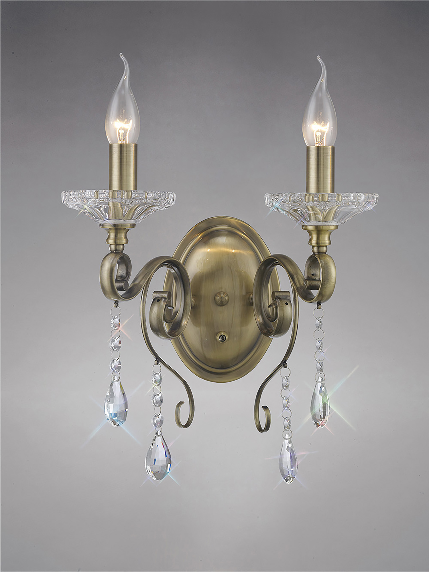 Libra Crystal Wall Lights Diyas Traditional Crystal Wall Lights